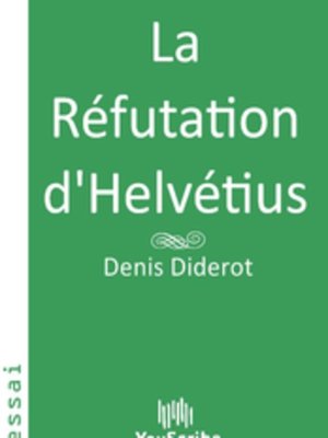 cover image of La Réfutation d'Helvétius